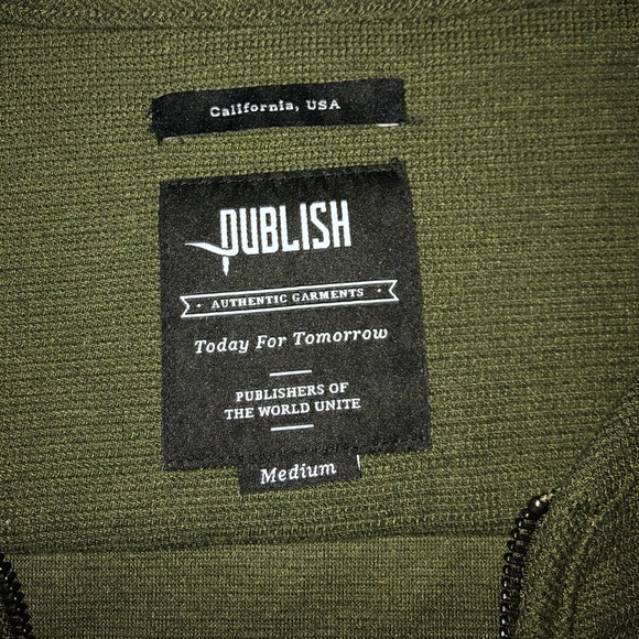 Publish Cardigan Sweater - Dark Green - Picture 3 of 3